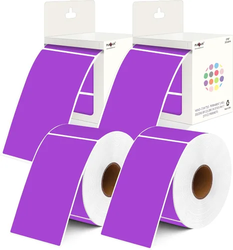 Vista 27 de PARLAIM 5 x 3 pulgadas Rectángulo de colores pegatinas de inventario, 1000 unidades de 4 rollos de etiquetas adhesivas cuadradas para cajas móviles