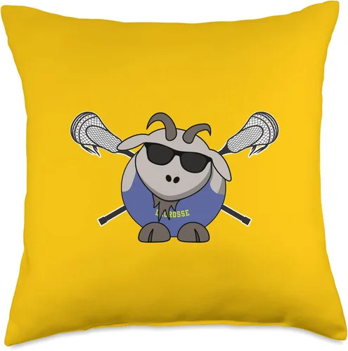 Vista 5 de Funny Goat Lacrosse Merch Funny Goat Lacrosse - Almohada de lacrosse, 16 x 16 pulgadas, multicolor