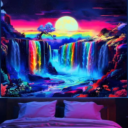 Vista 9 de Apdidl Tapiz Verde del Árbol de la Vida para Dormitorio, Colgante de Pared de Árbol Natural Estético, Tapices Bohemios Hippie Arte de Pared, Manta