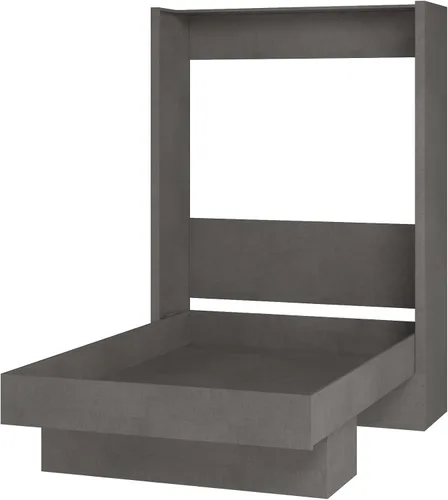 Vista 7 de Cama de pared Murphy Twin de fácil elevación en color negro con estante