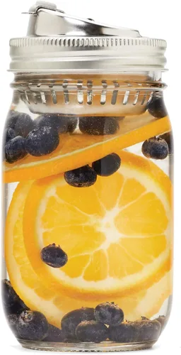Vista 10 de Jarware Tapa de infusión de frutas para frascos Mason de boca regular, color verde (paquete de 2)
