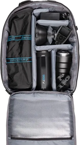 Vista 4 de Westcott FJ200 Kit de mochila estroboscópica de 1 luz con disparador inalámbrico universal FJ-X3 M - Kit de iluminación portátil para fotografía