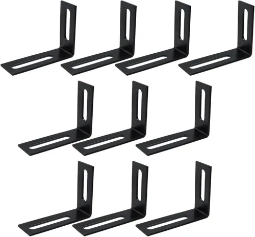 Vista 6 de KUMGROT 20 soportes de expansión de mesa ajustables en ángulo recto ranurados, sujetadores de esquina de hierro fundido de 0.98 pulgadas para mesas