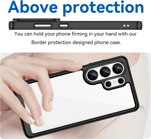 Vista 4 de TPU Cover for Yoresaw I26 Ultra + 2 HD Tempered Glass, Shell Protective Back Case - 9 Hardness Anti-Scratch Screen Protector (6,99")-MFXC - Black