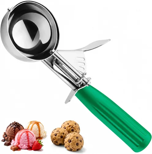 Vista 11 de Cuchara de helado, cuchara de galletas de tamaño pequeño, cuchara de melón con liberación de gatillo para albóndigas de melón, cuchara de helado