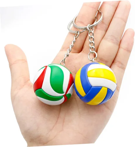 Vista 8 de Veemoon 3 llaveros de voleibol portátiles, colgantes decorativos para mochilas, accesorios exquisitos para bolsas para estudiantes y amantes