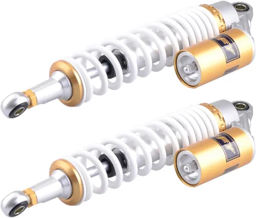Vista 7 de Mallofusa Par de amortiguadores de aire traseros para motocicleta de 375 mm, 14.76 pulgadas, ajuste para Honda Yamaha Suzuki Kawasaki Dirt Bike ATV