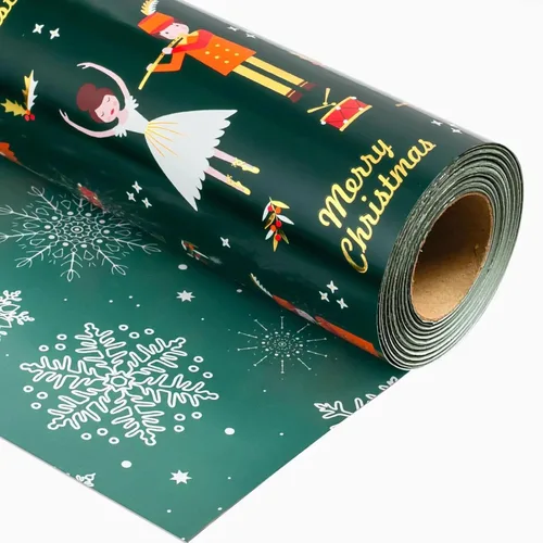 Vista 14 de Papel de regalo iridiscente metálico - 17 pulgadas x 33 pies - Patrón holográfico iridiscente rosa femenino para niñas, papel de regalo de hadas