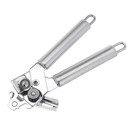 Vista 4 de Amazon Basics Abrelatas, acero inoxidable resistente