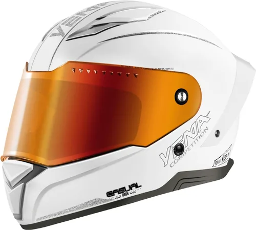 Vista 7 de YEMA DOT Approved Full Face Motorcycle Helmet for Adults, Unisex Moped & Street Bike Helmet with Adjustable Air Vents - Lightweight, Comfortable Fit