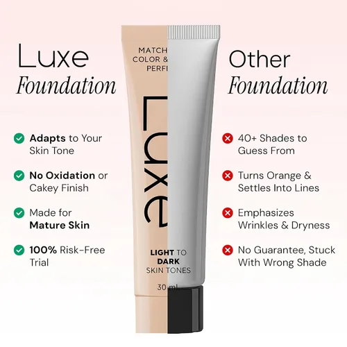 Vista 4 de Base de maquillaje Luxe que cambia de color - Luz Claro