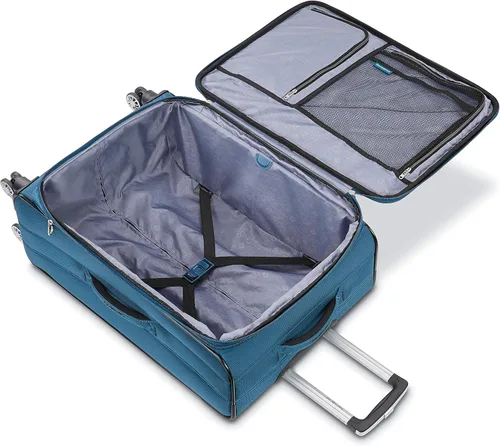 Vista 3 de Samsonite Equipaje expandible unisex Ascella X Softside con Spinners, verde azulado, Ascella X Softside - Maleta expandible con ruedas giratorias