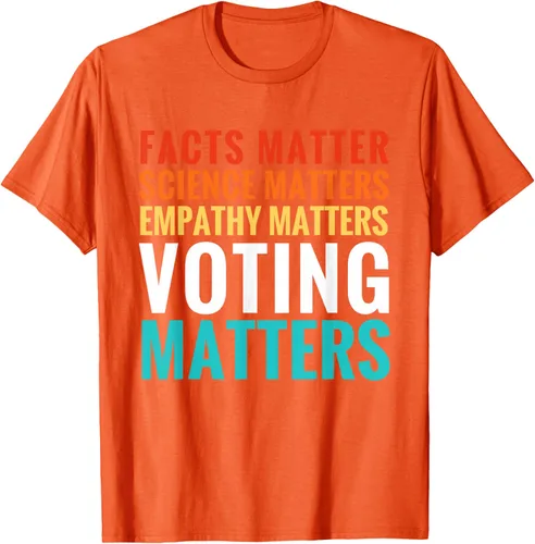 Vista 51 de Facts Matter Science Matters Voting Matters - Camiseta demócrata liberal, Negro, S