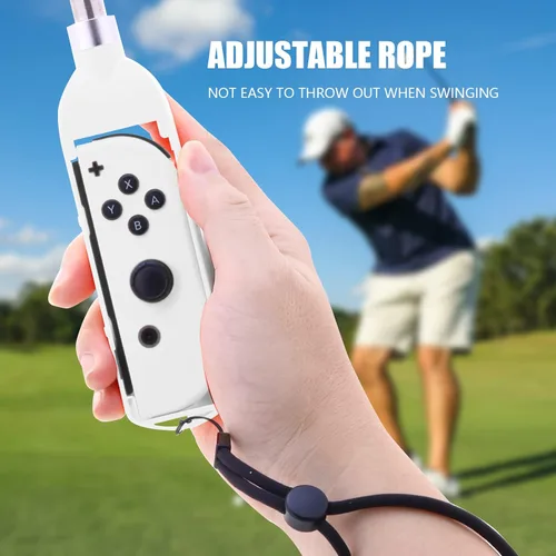 Vista 6 de Clubes de golf para Nintendo Switch Mario Golf Super Rush 2021, mango ajustable compatible con Mario Golf Switch - Blanco