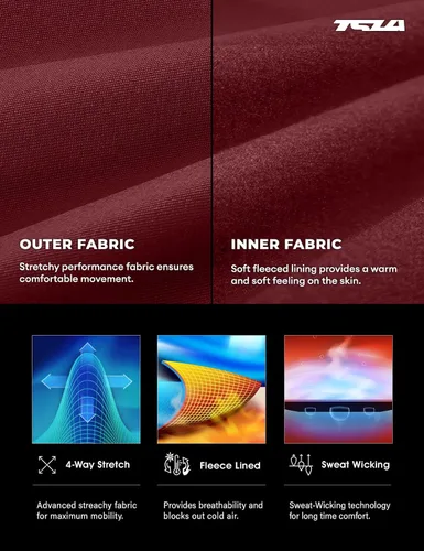Vista 7 de TSLA Conjunto de ropa interior térmica para mujer, vellón suave, pantalones largos, primera capa cálida para invierno, parte superior e inferior
