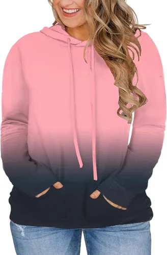 Vista 10 de VISLILY - Sudaderas con capucha para mujer, talla grande, con bloques de color y bolsillos, tallas XL a 4XL gris (01_a_gray)