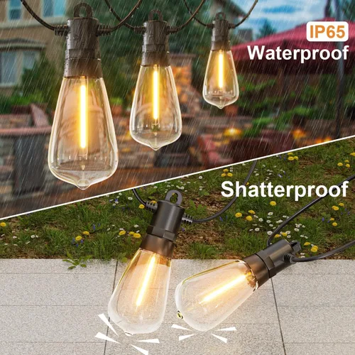 Vista 2 de NOTOC Bombilla LED de repuesto, bombilla Edison regulable, luz blanca cálida de 0.6 W, base de tornillo G40/E12, bombillas LED ST38 inastillables