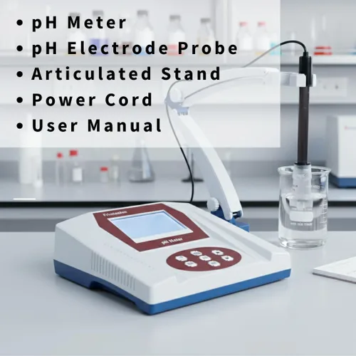 Vista 7 de Fristaden Lab Medidor de pH de sobremesa USA Company Electrodo 6621 para alimentos y frutas semi-blandos Alta precisión (0.01 pH) Soluciones