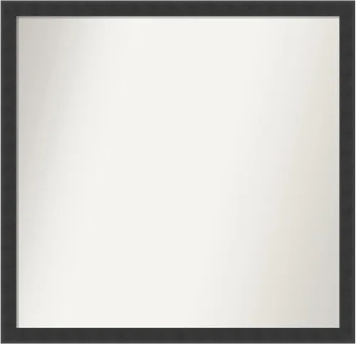 Vista 525 de Amanti Art Espejo de baño negro para sobre fregadero, 22 x 22 pulgadas, espejo de tocador cuadrado estrecho negro Avon, marco de madera casual
