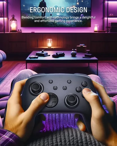 Vista 5 de FUNLAB Firefly patrón luminoso Controlador de interruptor, controlador Switch Pro inalámbrico compatible con Nintendo SwitchOLEDLite, mando a