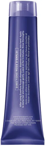 Vista 6 de Champú morada Ever Pure de L'Oréal Paris para el cuidado del cabello y tonificación de cabello rubio, libre de sulfato.