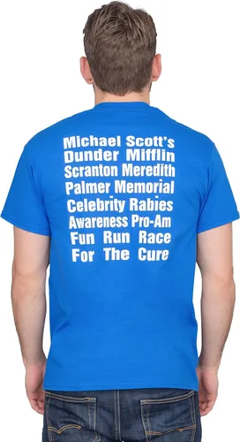 Vista 3 de The Office Michael Scott Fun Run Race Camiseta azul