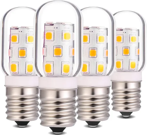 Vista 10 de Bombilla LED de repuesto para refrigerador, microondas, de 40 W, casquillo incandescente E17, base de tornillo intermedio, regulable Blanco cálido