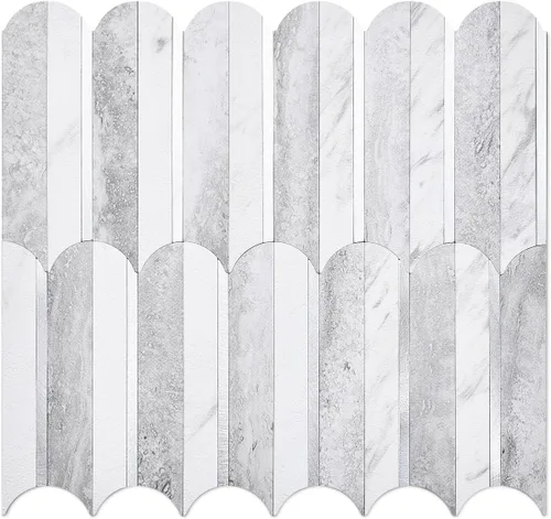 Vista 17 de DICOFUN 1 hoja de protector contra salpicaduras de color blanco y negro para cocina, PVC adhesivo en azulejos de pared contra salpicaduras