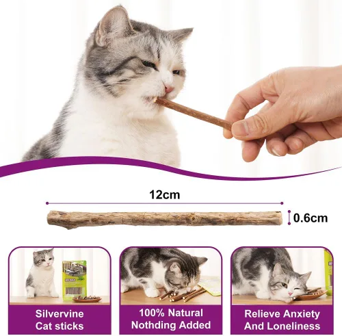Vista 6 de Silvervine - Palitos para gatos con hierba gatera natural para gatos y gatos masticables, palitos para masticar dientes, juguetes para masticar
