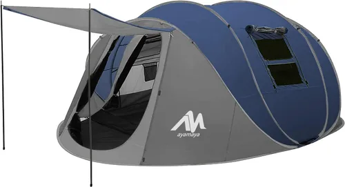 Vista 10 de 6 Person Easy Pop Up Tents for Camping - AYAMAYA Double Layer Waterproof Instant Tent with Vestibule & Porch, Large Size Family Tent Automatic Setup
