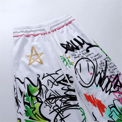 Vista 4 de Pantalones holgados de hip hop para mujer pantalones deportivos de los años 90 con cordón holgados pantalones deportivos de calle