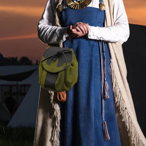 Vista 7 de Riñonera renacentista, medieval, de gamuza, para hombres y mujeres, retro, para cinturón de joyería, para fotos occidentales, cosplay, vacaciones