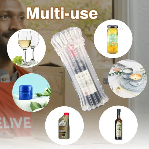 Vista 6 de Bolsas protectoras para botellas de vino, equipaje para viajes en avión, paquete de 18 unidades inflables, para envío de botellas de licor, embalaje
