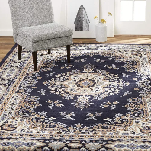 Vista 15 de Home Dynamix Premium Sakarya - Alfombra tradicional con borde de medallón, color azul campo, 9 pies 2 pulgadas x 12 pies 5 pulgadas, rectangular
