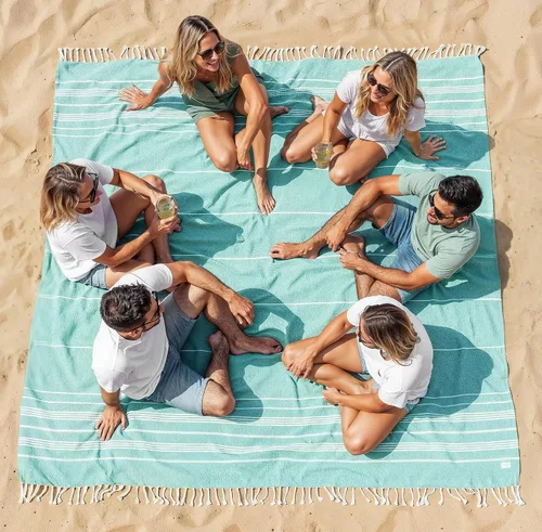 Vista 36 de LANE LINEN - Paquete de 4 toallas de playa de gran tamaño, toalla de piscina prelavada, extragrande, de secado rápido y sin arena, toalla de viaje