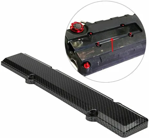 Vista 5 de JDM - Cubierta de válvula de motor de fibra de carbono compatible con Honda Civic B16 B18 VTEC Type-R