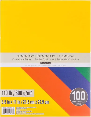 Vista 10 de Recollections 100 hojas de papel de cartulina negro pesado de 8.5 x 11 pulgadas, papel sin ácido ni lignina para álbumes de recortes, artes