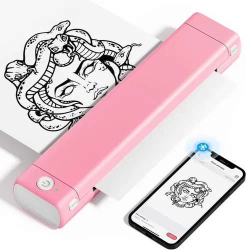 Vista 9 de Phomemo Impresoras portátiles inalámbricas para viajes, M08F impresora térmica Bluetooth compatible con papel tamaño carta de EE.UU. de 8.5"x11