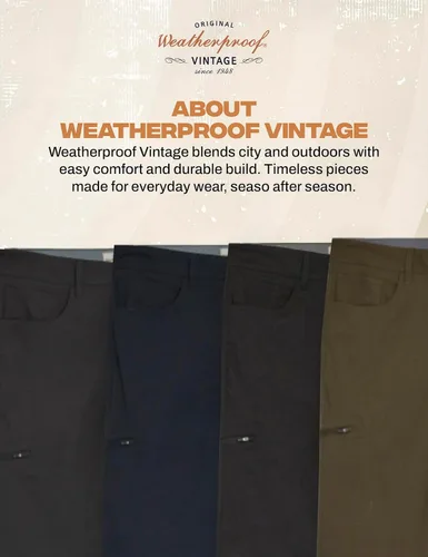 Vista 9 de Weatherproof Vintage Pantalones casuales de senderismo para hombre, pantalones de trabajo ligeros y elásticos para hombre con bolsillo de carga