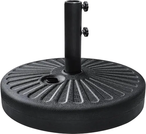 Vista 9 de EliteShade USA - Base de sombrilla para patio de 33" x 33", cuadrada, rellena de arena/agua, soporte de sombrilla negro