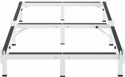 Vista 12 de MAF Marco de cama de metal individual de 8 pulgadas para somier, 9 patas de Negro
