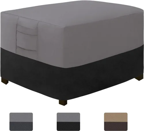 Vista 20 de Easy-Going Funda otomana para exteriores, funda impermeable para otomana de patio, funda resistente para muebles de exterior con asas acolchadas