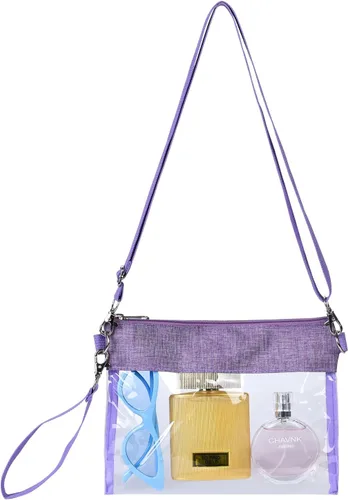 Vista 7 de USPECLARE Clear Crossbody Bag Stadium Approved Clear Shoulder Bag for Work Concert Sports