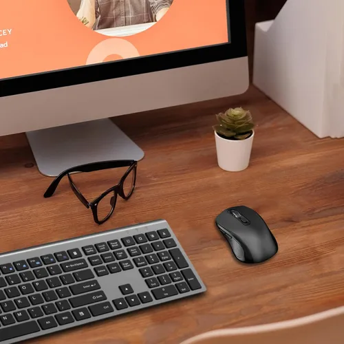 Vista 8 de Ratón inalámbrico silencioso ergonómico de la llave lateral de 6