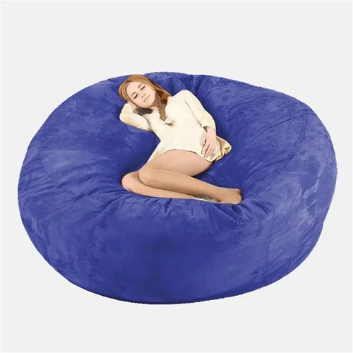 Vista 13 de Funda para silla puff (sin relleno), lujosa silla gigante de 6/7/8 pies para organizar juguetes de felpa o espuma viscoelástica