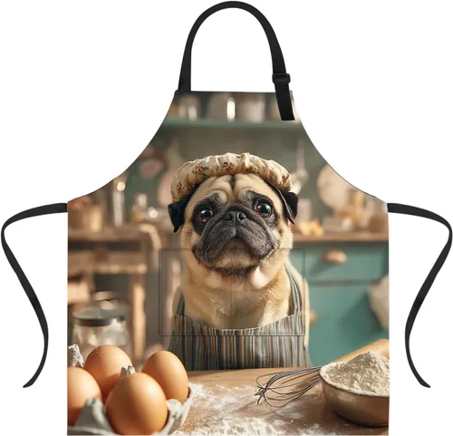 Vista 20 de Delantal divertido con 2 bolsillos para hombres y mujeres, barbacoa, parrilla, delantales con babero ajustable, regalos, cocina, cocina de la cocina
