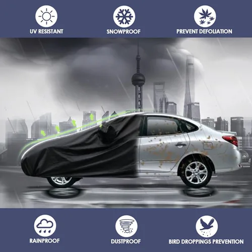 Vista 7 de Car Cover Compatible with Vauxhall Zafira Life S, Outdoor Full Car Cover Breathable and Dustproof Windproof, Car Cover for Automobiles Protection