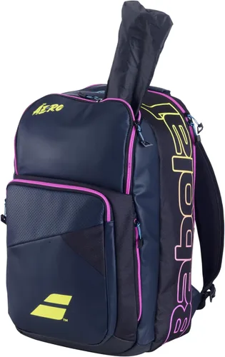 Vista 2 de Babolat Pure Aero Rafa Mochila de tenis (Azul marino oscuro/Amarillo/Rosa)