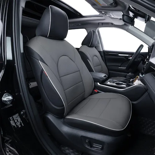 Vista 16 de EKR Fundas de asiento de coche para Toyota Camry 2018-2024 (gas), juego Beige