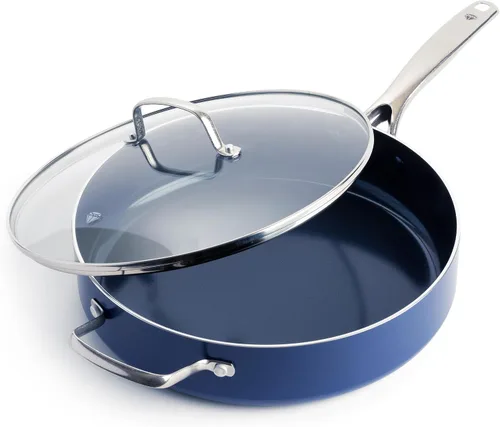 Vista 14 de Blue Diamond Sartén antiadherente de cerámica con infusión de diamante de 5 Negro